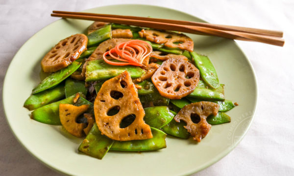 Stir-fried Snow Peas and Lotus Root