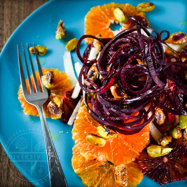 Mexican Christmas (or Christmas Eve) Salad with beets, jicama, and citrus