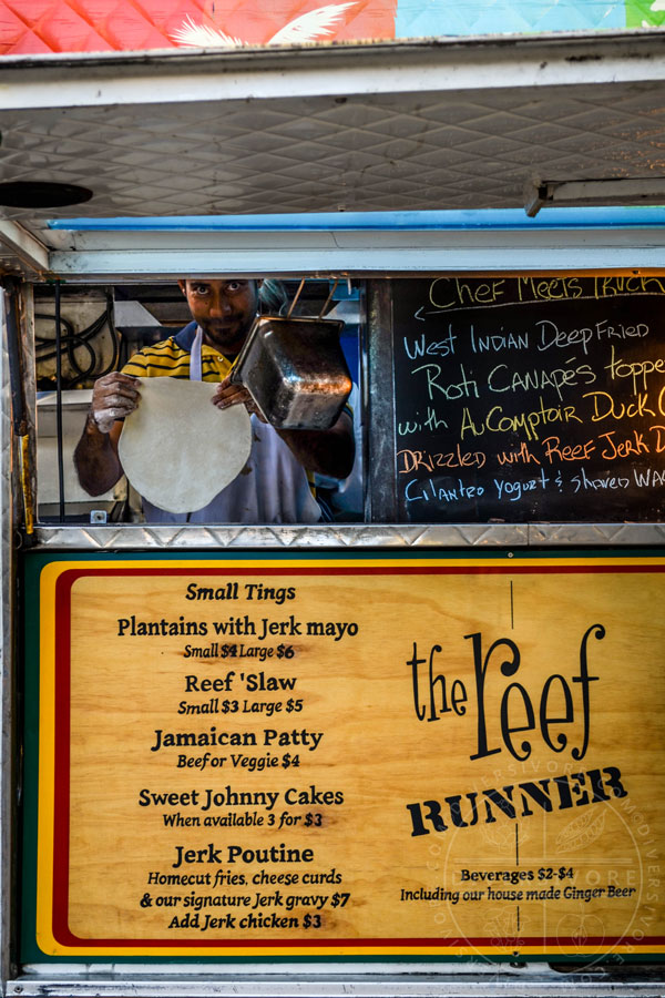 The Reef Runner food truck at Chef Meet's Truck, showing us how to make excellent use out of a small space