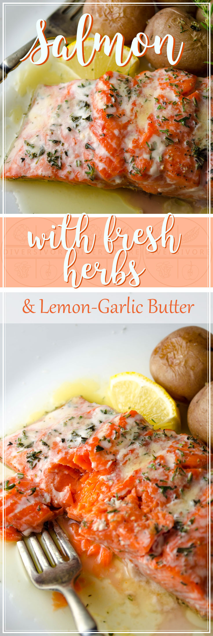 Salmon with Fresh Herbs & Lemon-Garlic Butter