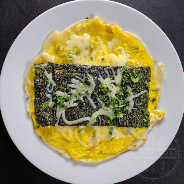 Dan bing with nori and mozarella